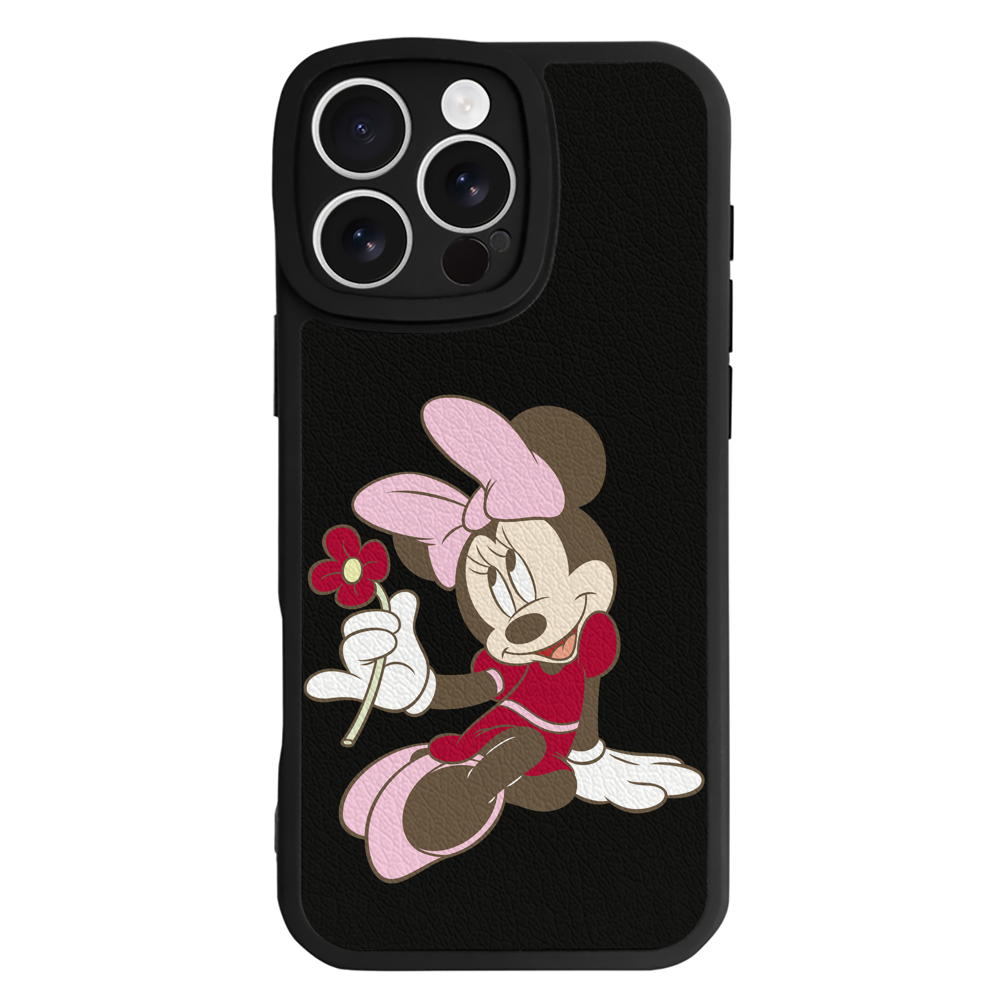 （画像用） ミッキーマウス Mickey Mouse 【iPhone 16シリーズ対応】シリコンスマホケース（レザー調） 材質：シリコン